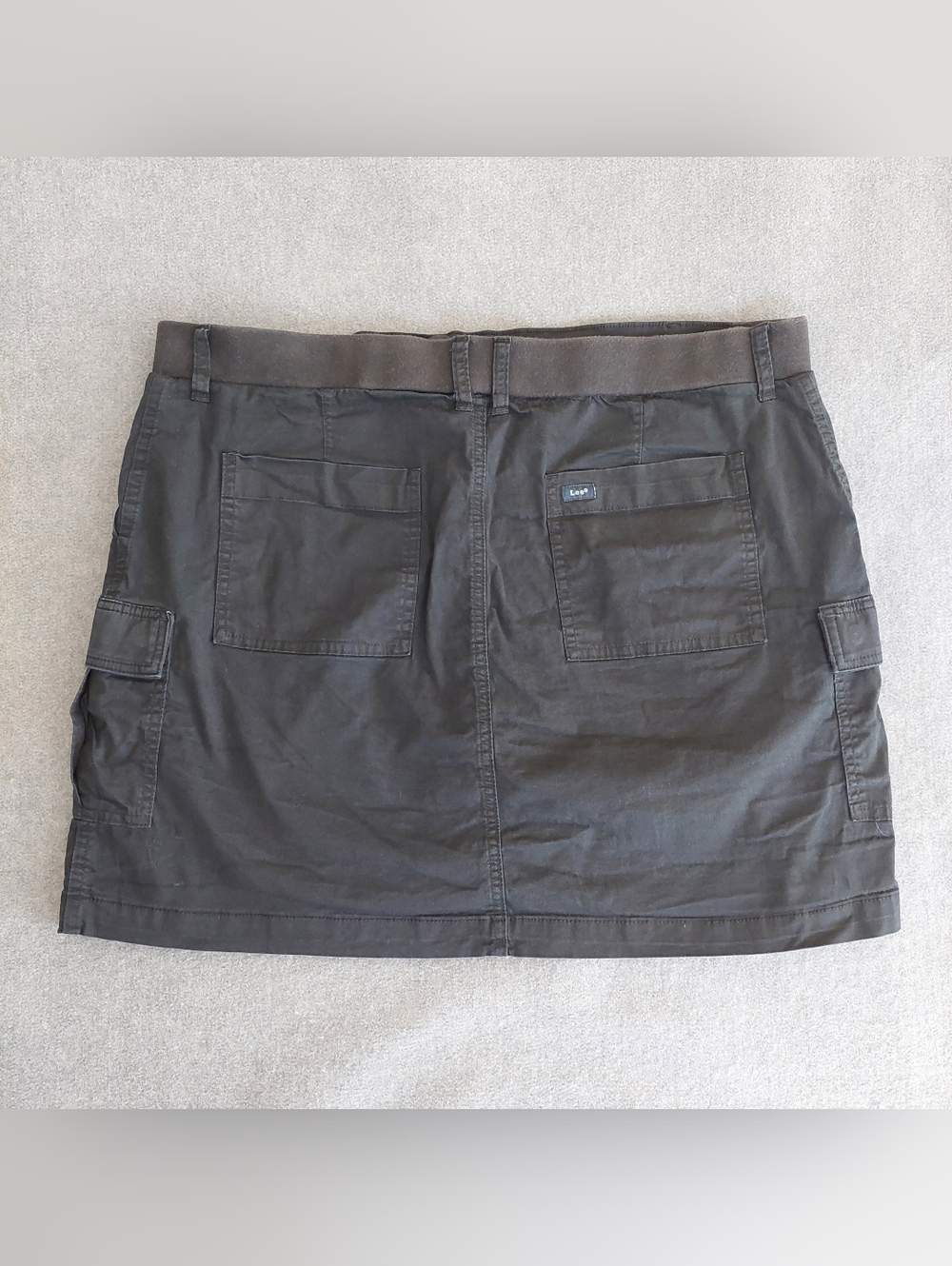 Lee Black Cargo Skort Regular Fit Mid Rise Plus Size 18M Stretch Utility - Picture 8 of 9